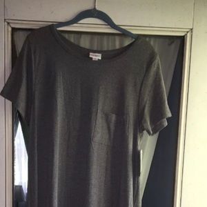 LuLaRoe Irma Dress Medium Gray Solid